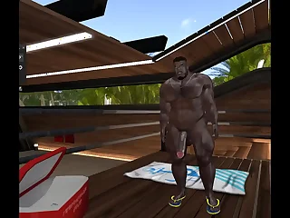 spying upstairs giant black bull approximately huge cock by synthesize