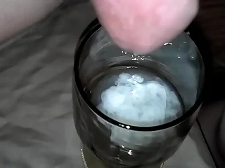 Asian twink multi cum in glass