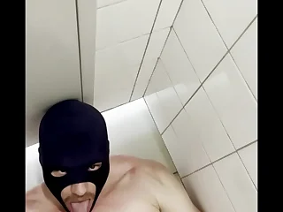 This submissive chap wanted to meet me in a public powder-room to worship me - complying boy&excl;